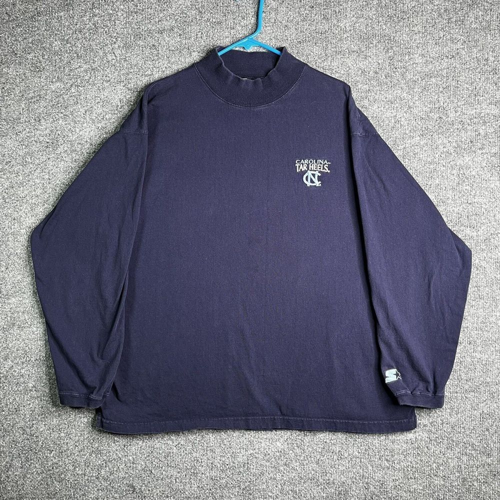 North Carolina Tar Heels Starter Long Sleeve Shirt Men's XL Navy Blue